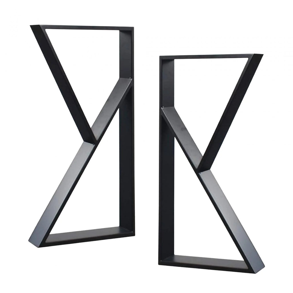 Black Metal Table Legs 2Pcs E95535