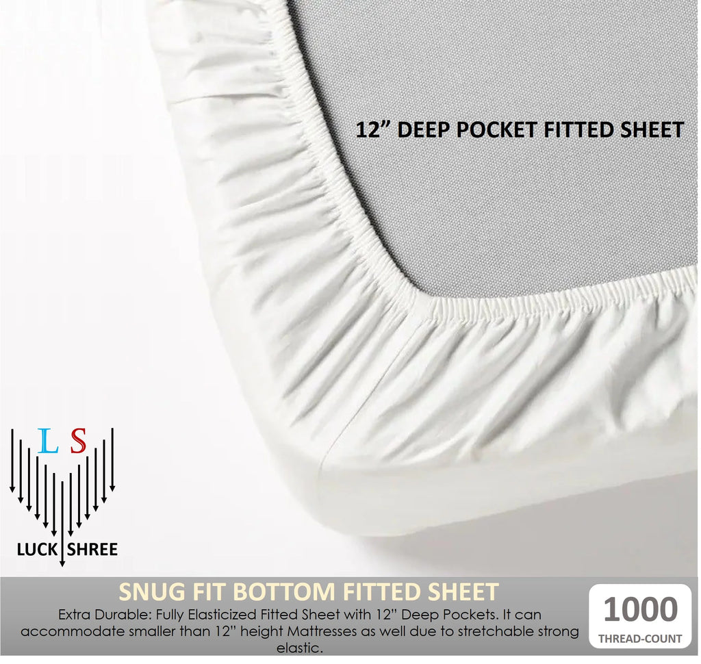 Queen XL Size Organic Cotton Sheet Set D5048