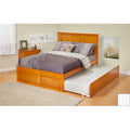 Twin Bed with Flat Panel Footboard and Trundle L6999