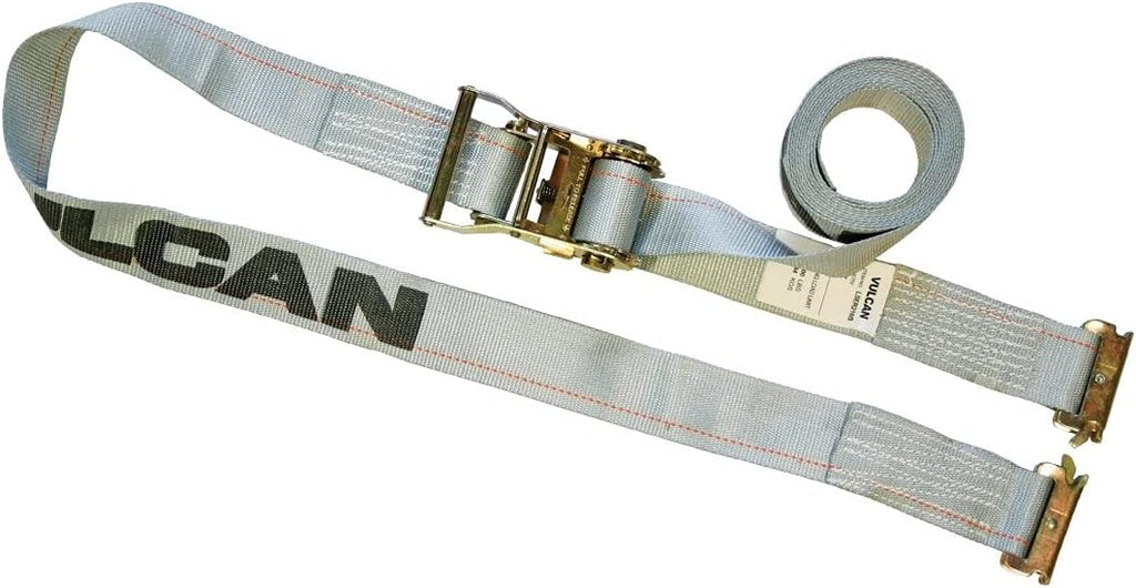 Ratchet Strap for E Track, 16 Foot, 6 Pack, Gray, 1,333 Pound Safe Working Load H74758