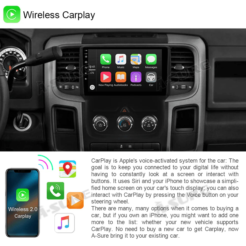 Android 12 Car Stereo Radio with Manual A/C U2153