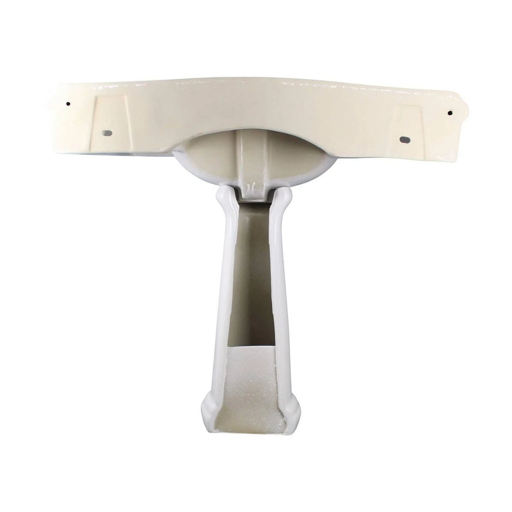 White China Pedestal Sink with Overflow A758605