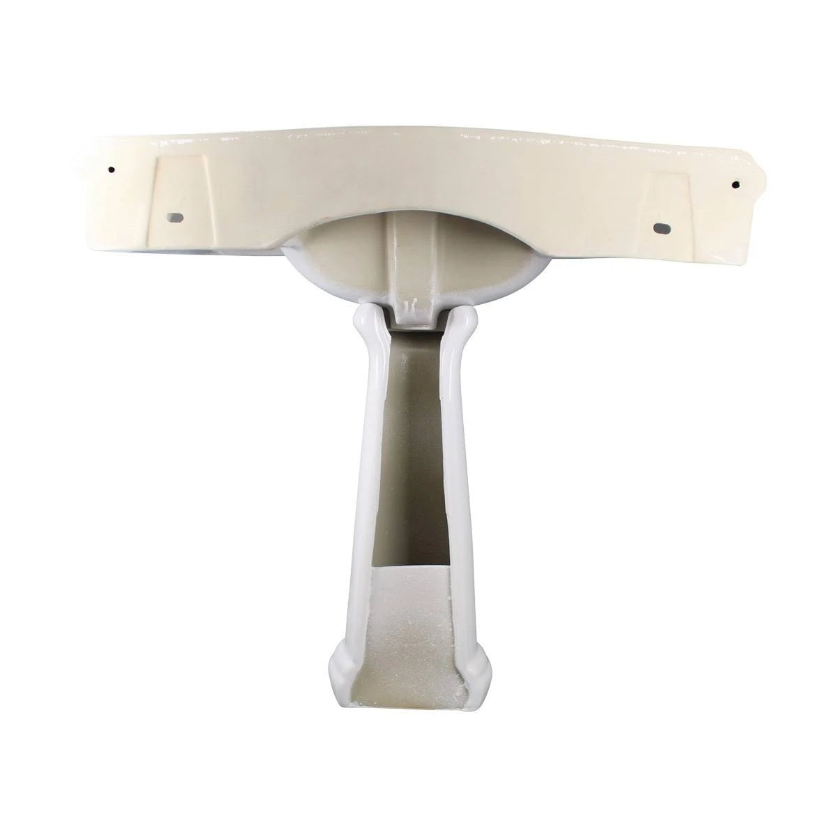 White China Pedestal Sink with Overflow A758605