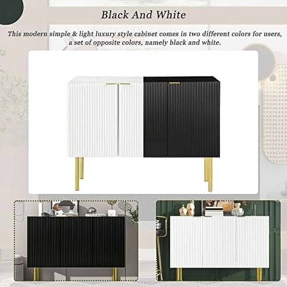 Black Long Wood Sideboard Cabinet B793500
