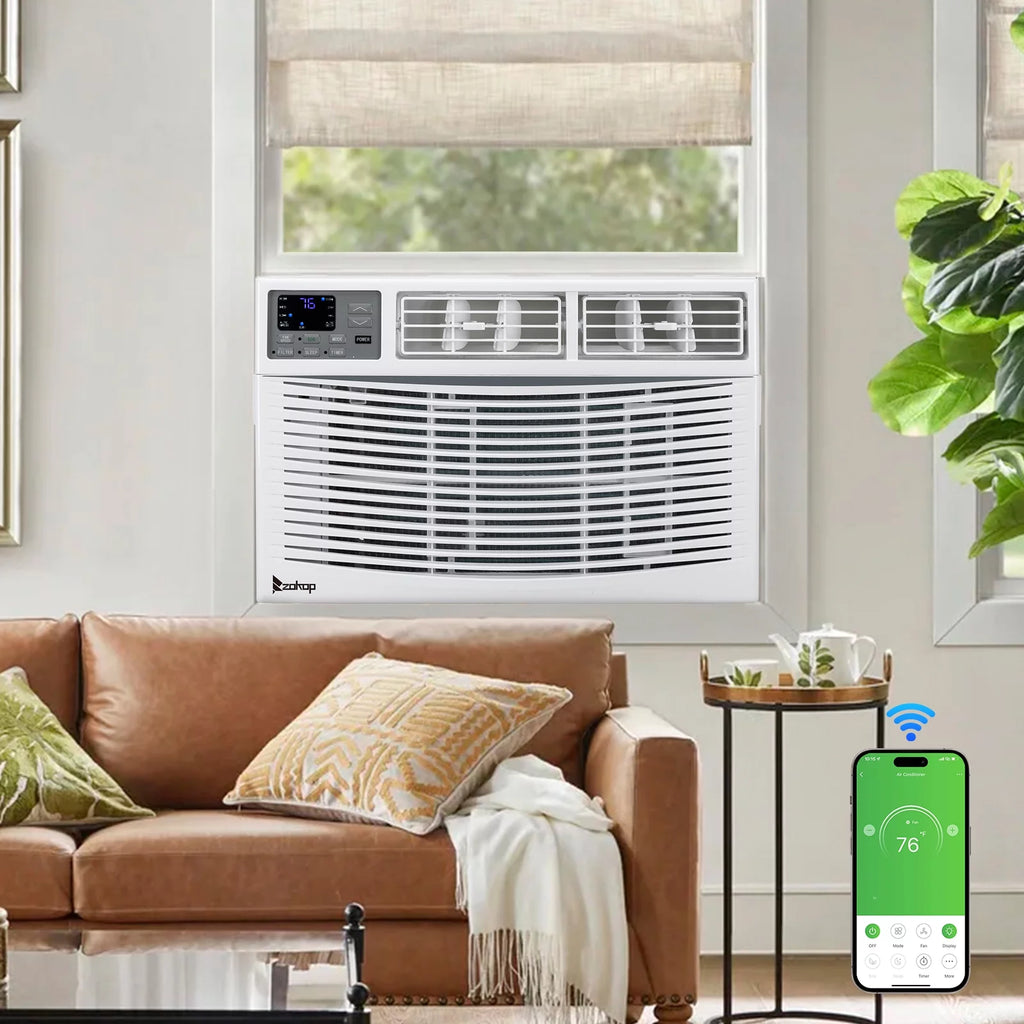 10000BTU Window Air Conditioner with WiFi and Eco Mode, White N1827
