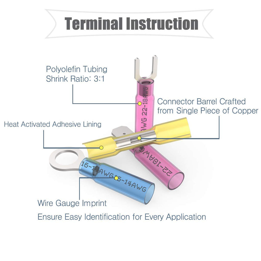 810PCS Heat Shrink Connectors Kit D867