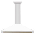 48 Stainless Steel Range Hood with White Matte Shell U46238