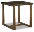 Contemporary End Table Brown Gold Finish I2236