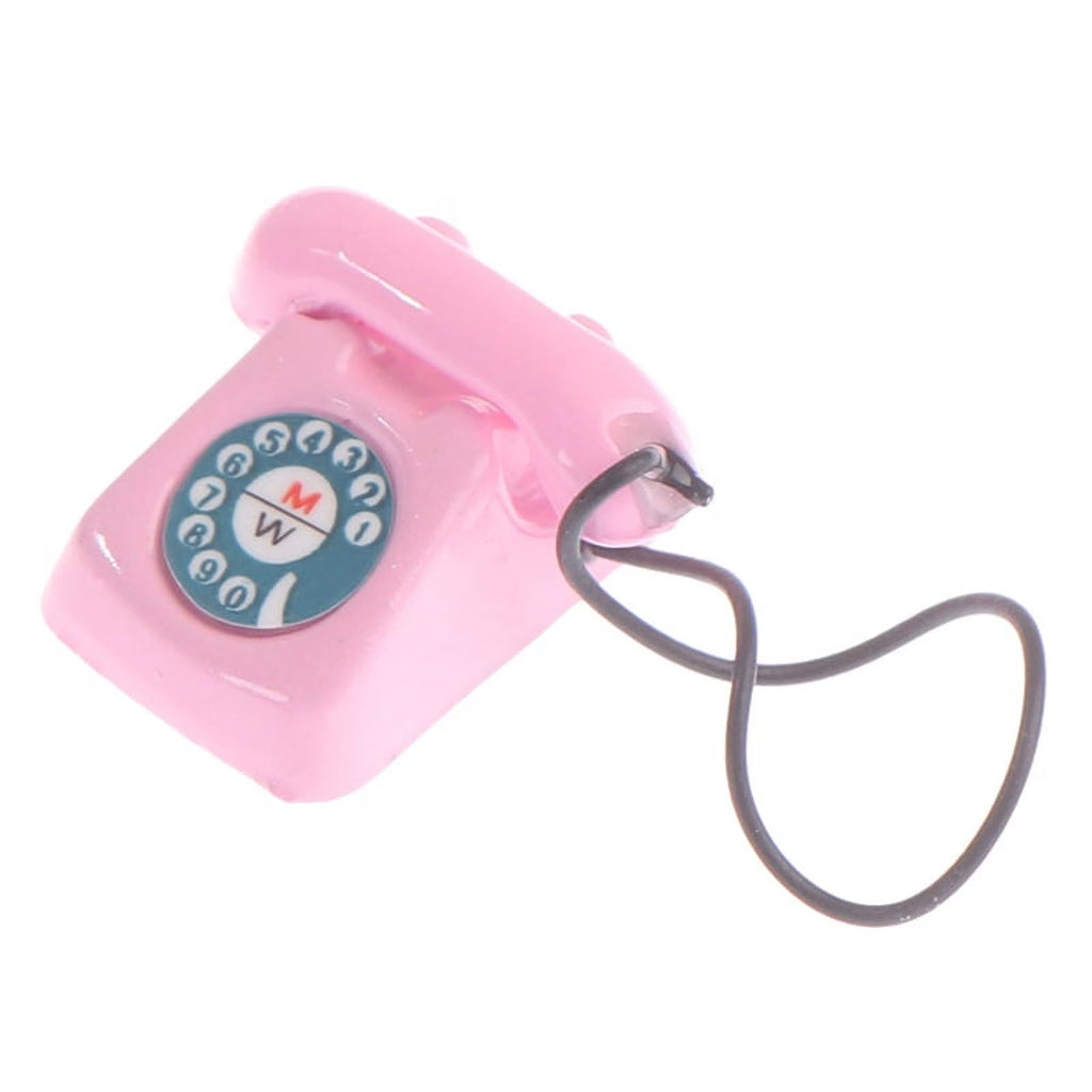 Retro Dollhouse Miniature Telephone Kids Toys G190