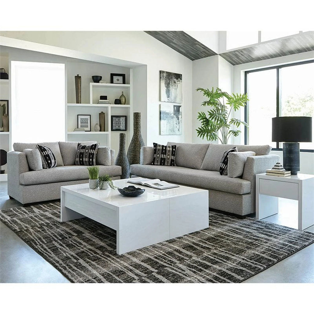 Grey and Black Loveseat D25540