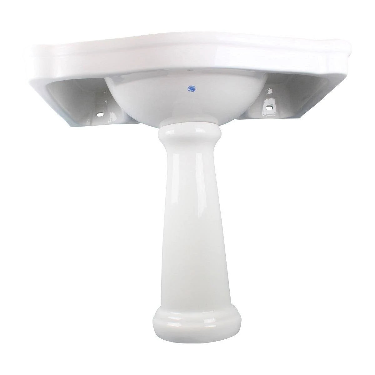 White China Pedestal Sink with Overflow A758605