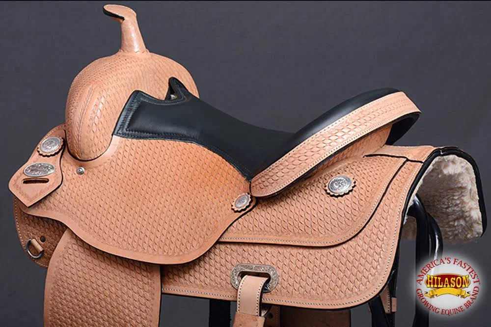 Western American Leather Draft Horse Saddle D24533