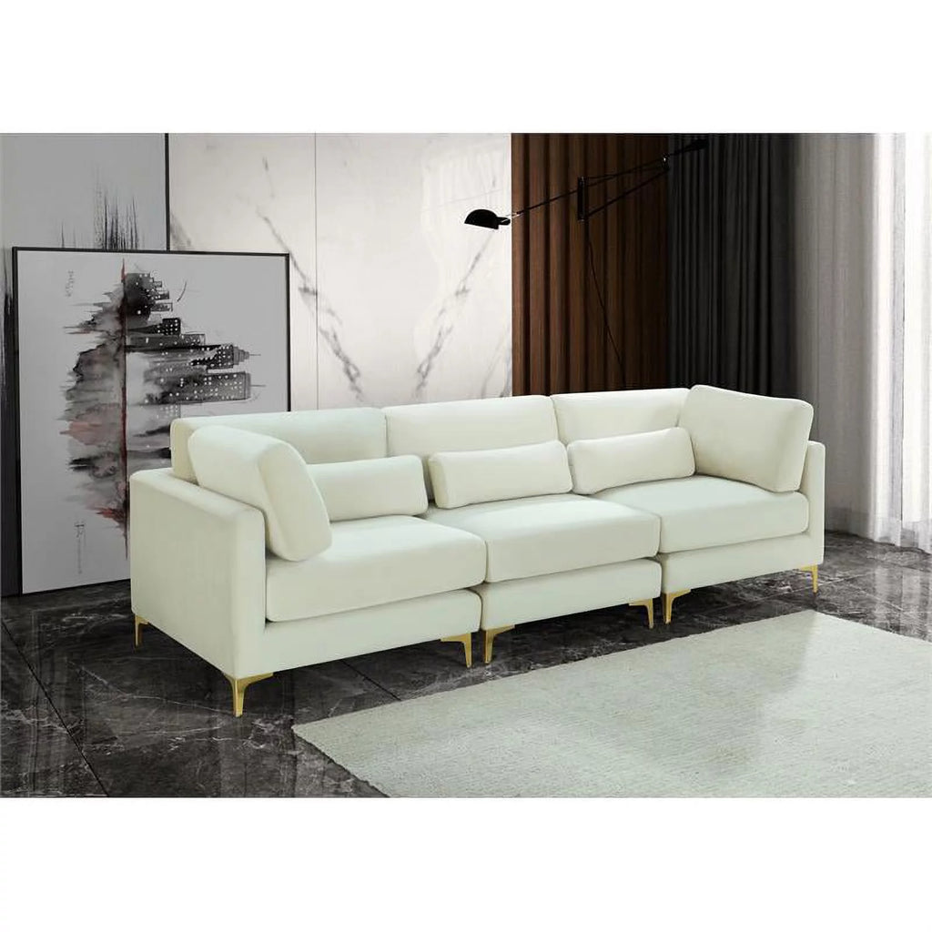 Cream Velvet Modular Sofa X820