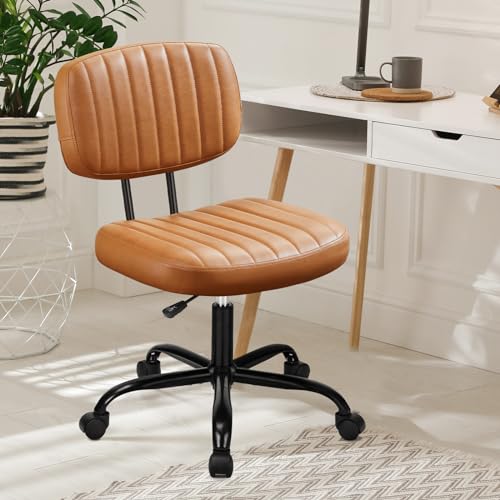 Deep Brown Height Adjustable PU Leather Swivel Office Chair I4878