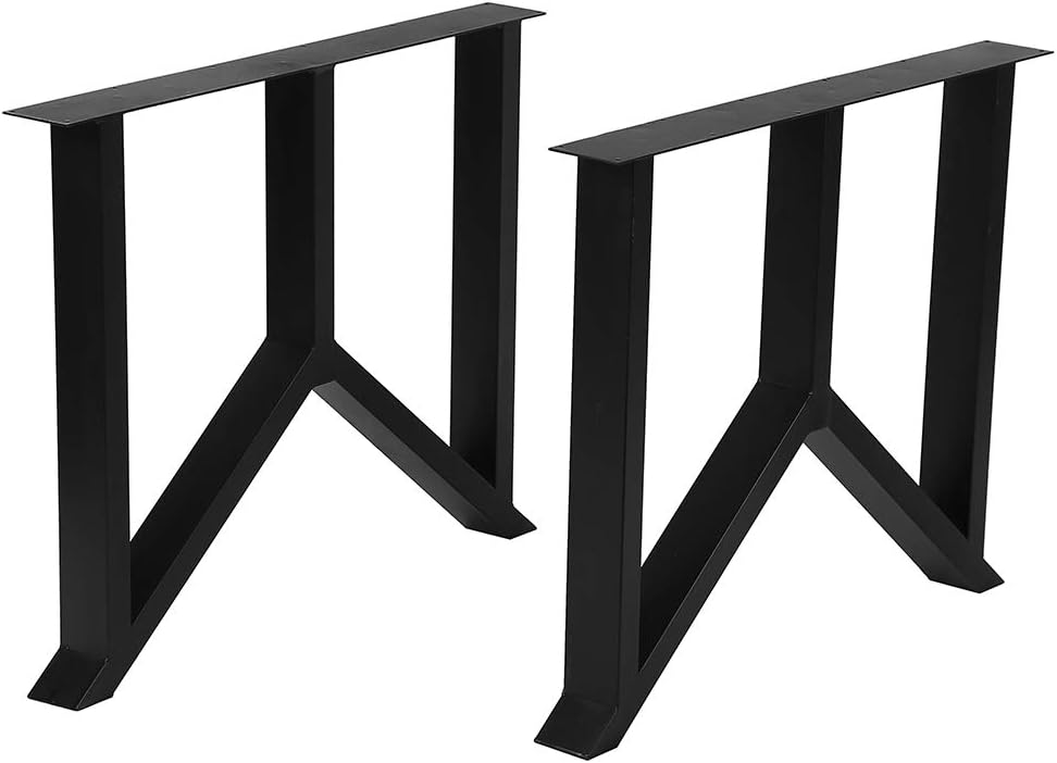 Black 28” Height 18” Wide Metal Table Legs 2 PCS W979