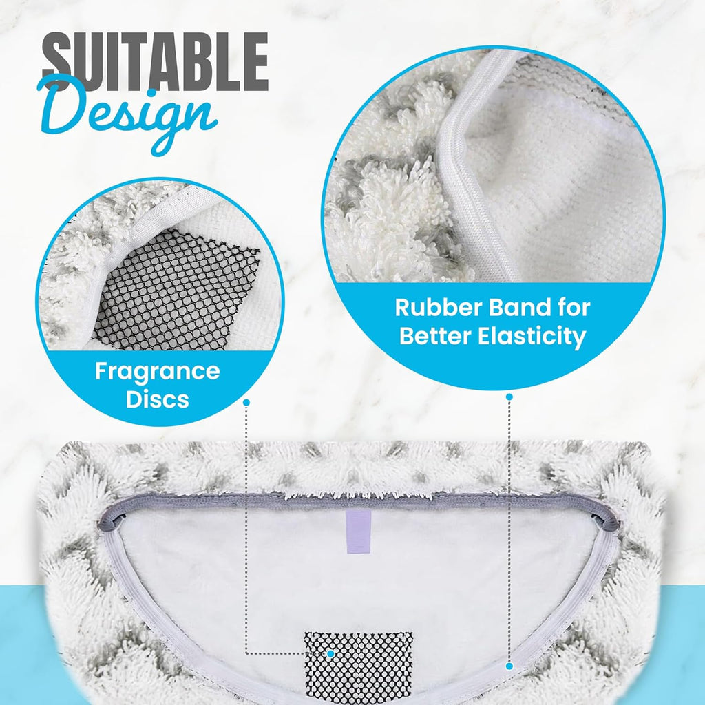 6 Pack Reusable Steam Mop Replacement Pads K188