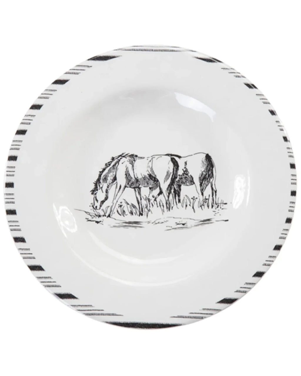 14-Piece Melamine Dinnerware Set Black/White Q12552