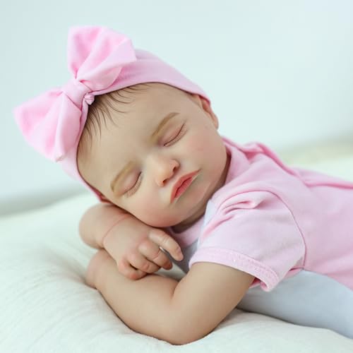 20 inch Sleeping Realistic Newborn Baby Dolls with Soft Cloth Body B78866