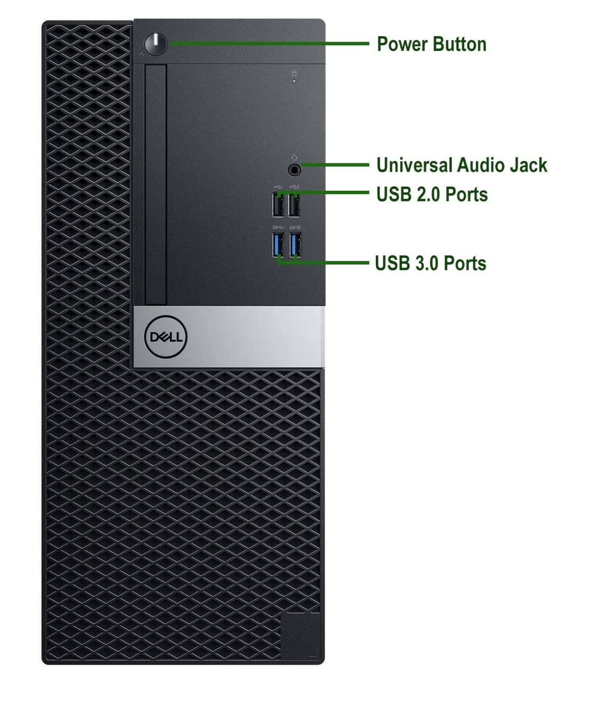 Dell Gaming Tower Desktop PC, Intel Core i5 6th Gen, 16GB DDR4 Ram, 256GB SSD + 2TB HDD, NVIDIA GT 1030 DDR5, WiFi, RGB Keyboard & Mouse, Windows 10 Pro Refurbished C6536