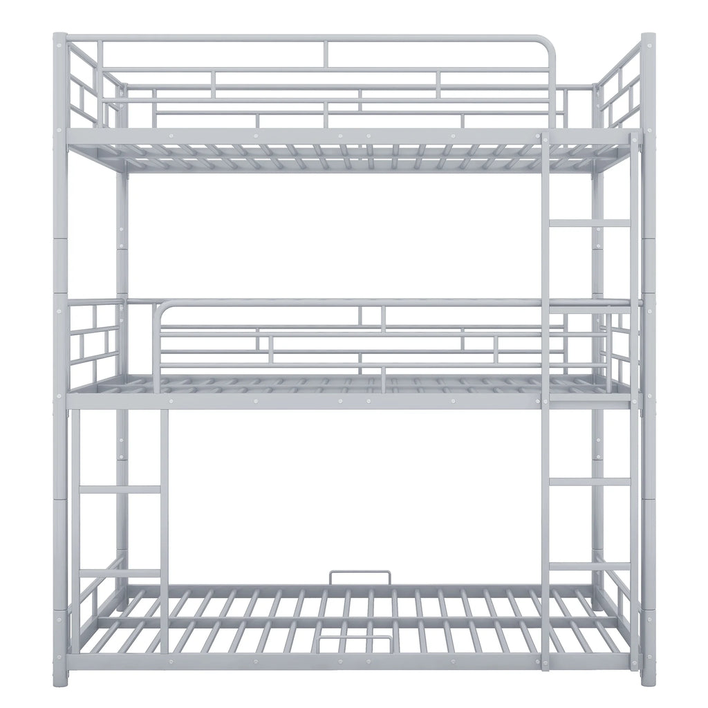Silver Full Size Metal Triple Bunk Bed P524751