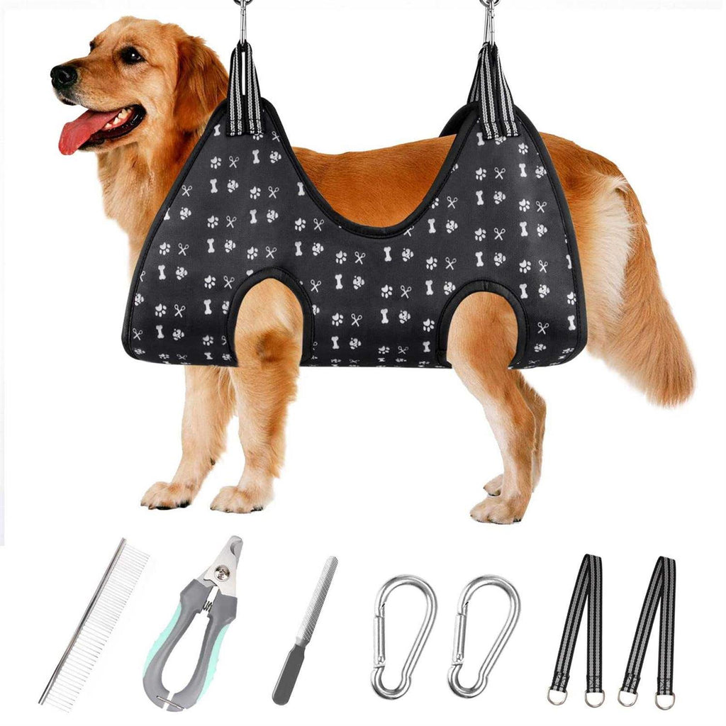Pet Grooming Hammock Harness with Nail Clippers Trimmer Nail File O12882