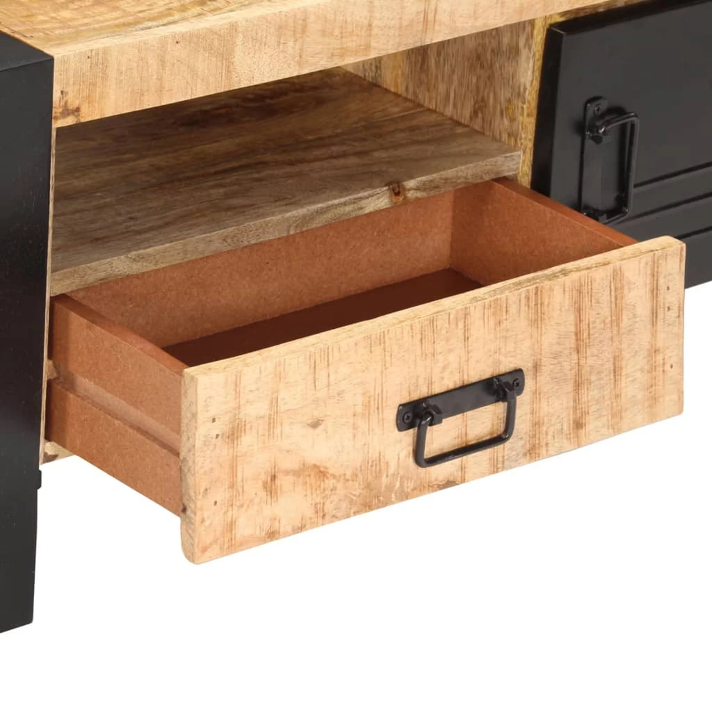 Wooden Coffee Table with Storage Drawer and Shelf V252