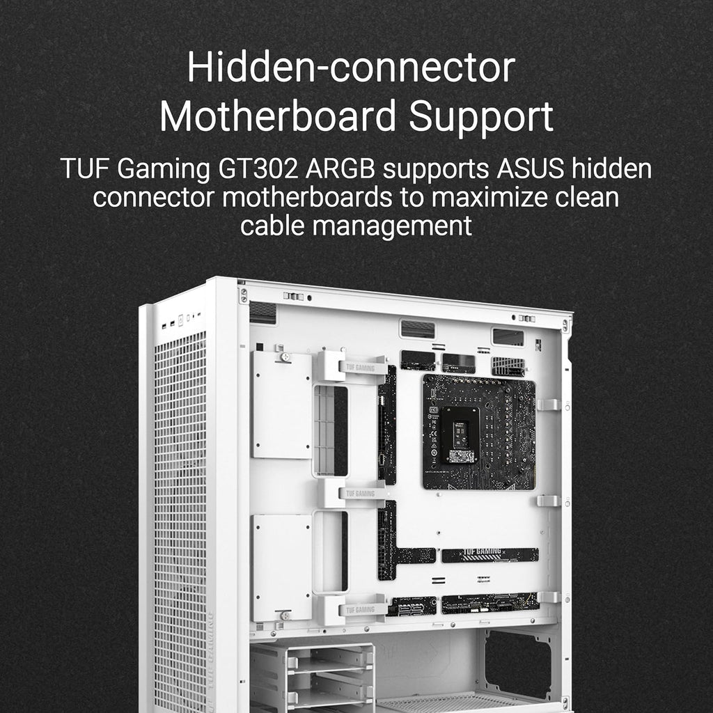 Black ATX Mid-Tower PC Case with Four 140 x 28 mm ARGB Fans and Interchangeable Tempered Glass or Mesh Side Panels C21001