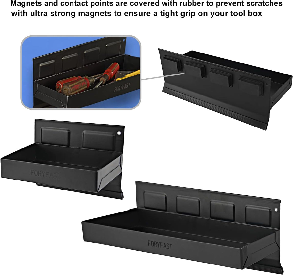 Magnetic Toolbox Tray Set and Holder 4-piece Y702