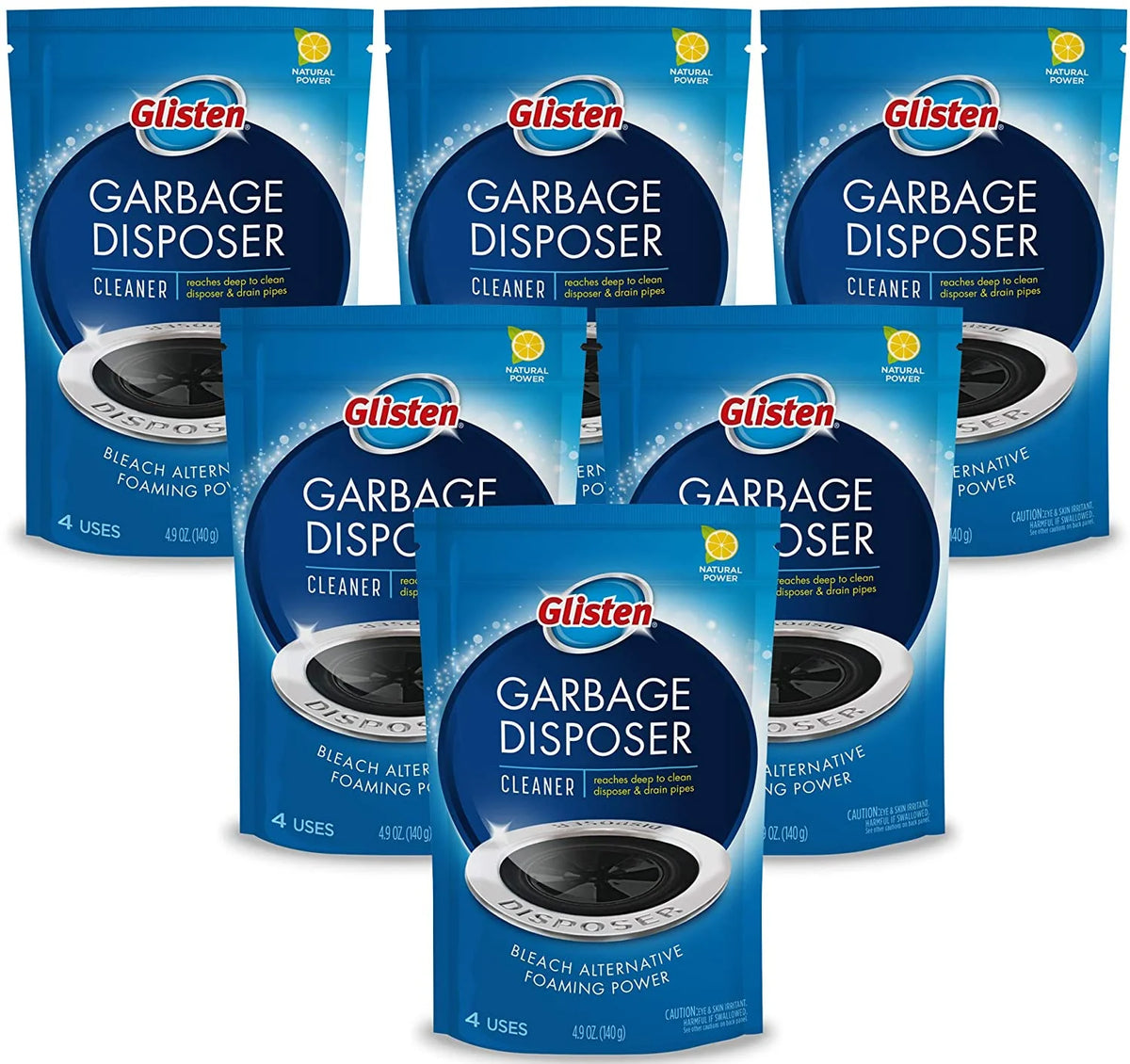 Lemon Scent Garbage Disposal Cleaner, Pack of 6, 24 Uses E65833
