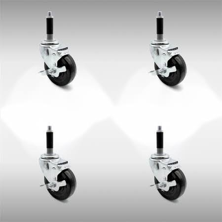 Stainless Steel Hard Rubber Wheel Casters S211007