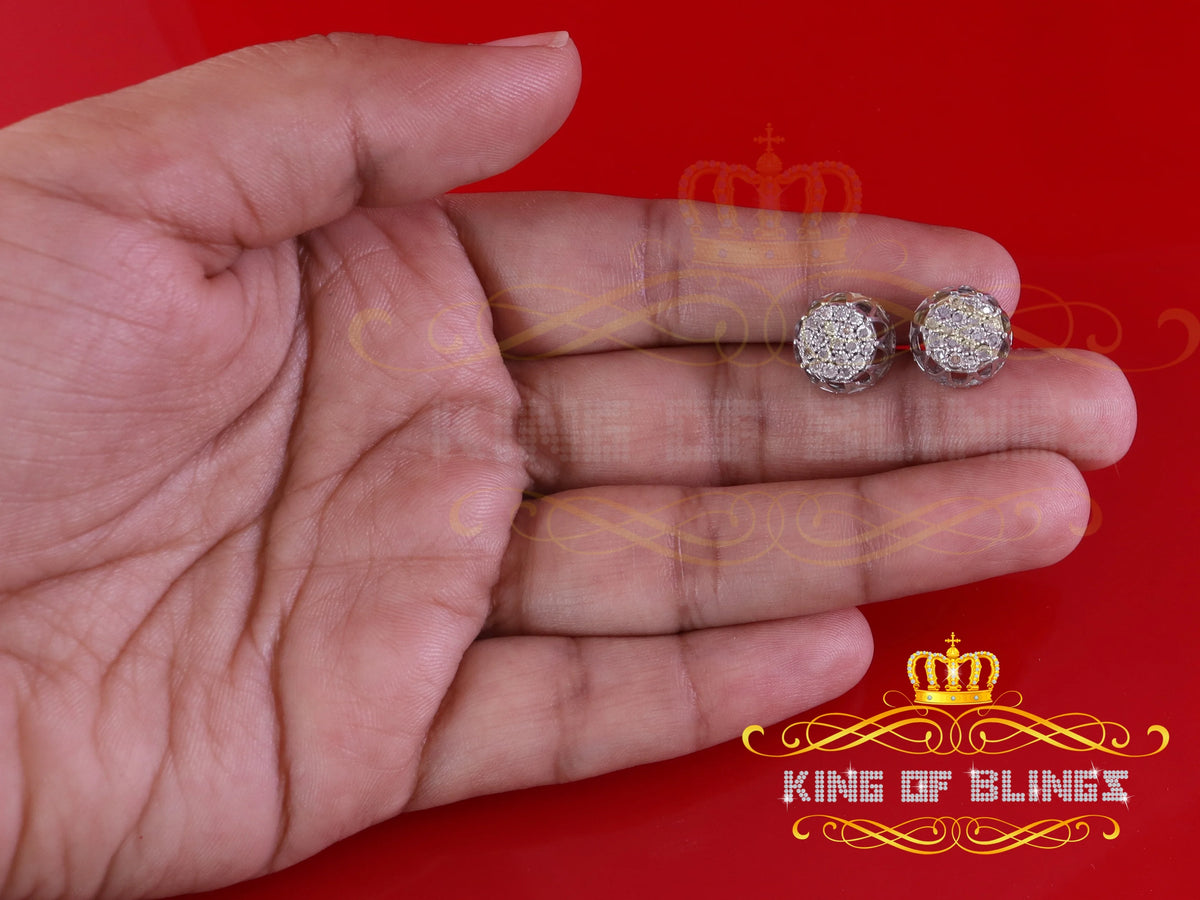 0.07ct Diamond 925 Sterling Silver Stud Round Earrings X888486