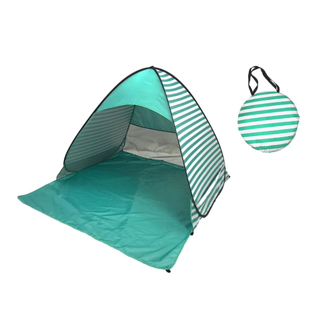 Green Stripes Automatic Beach Tent U735