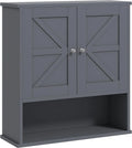 Gray Wall Mounted Bathroom Cabinet with Adjustable Shelf G569