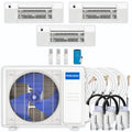 27,000 BTU 3 Zone Ceiling Cassette Ductless Air Conditioner and Heat Pump D109