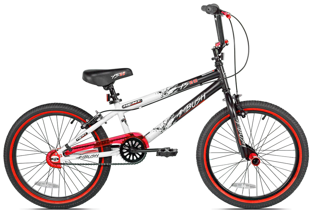 20 In. Boy's BMX Bike, Black with Blue and White Accents B33632
