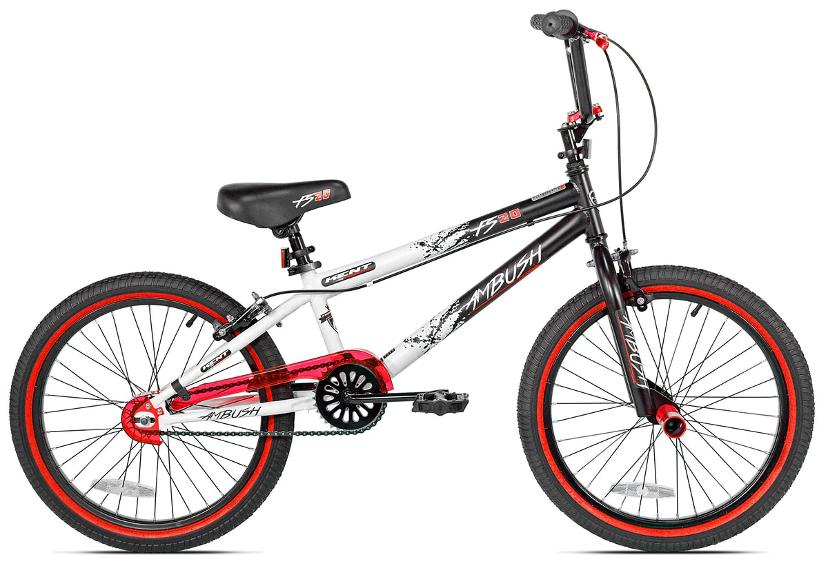 20 In. Boy's BMX Bike, Black with Blue and White Accents B33632