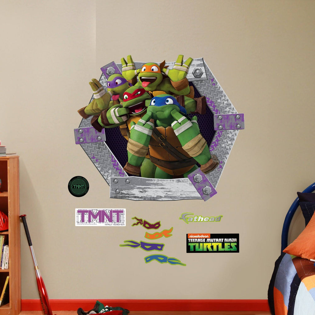 Teenage Mutant Ninja Turtles Goofy Faces Wall Decal Collection I657082