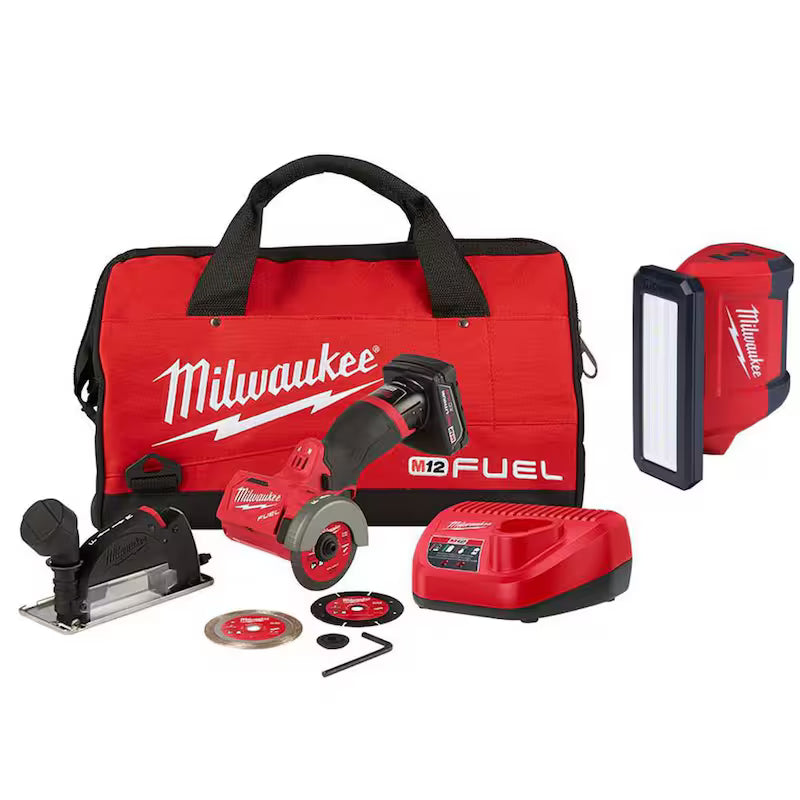 12V Cordless Cut Off Saw Kit with Service Light S34079