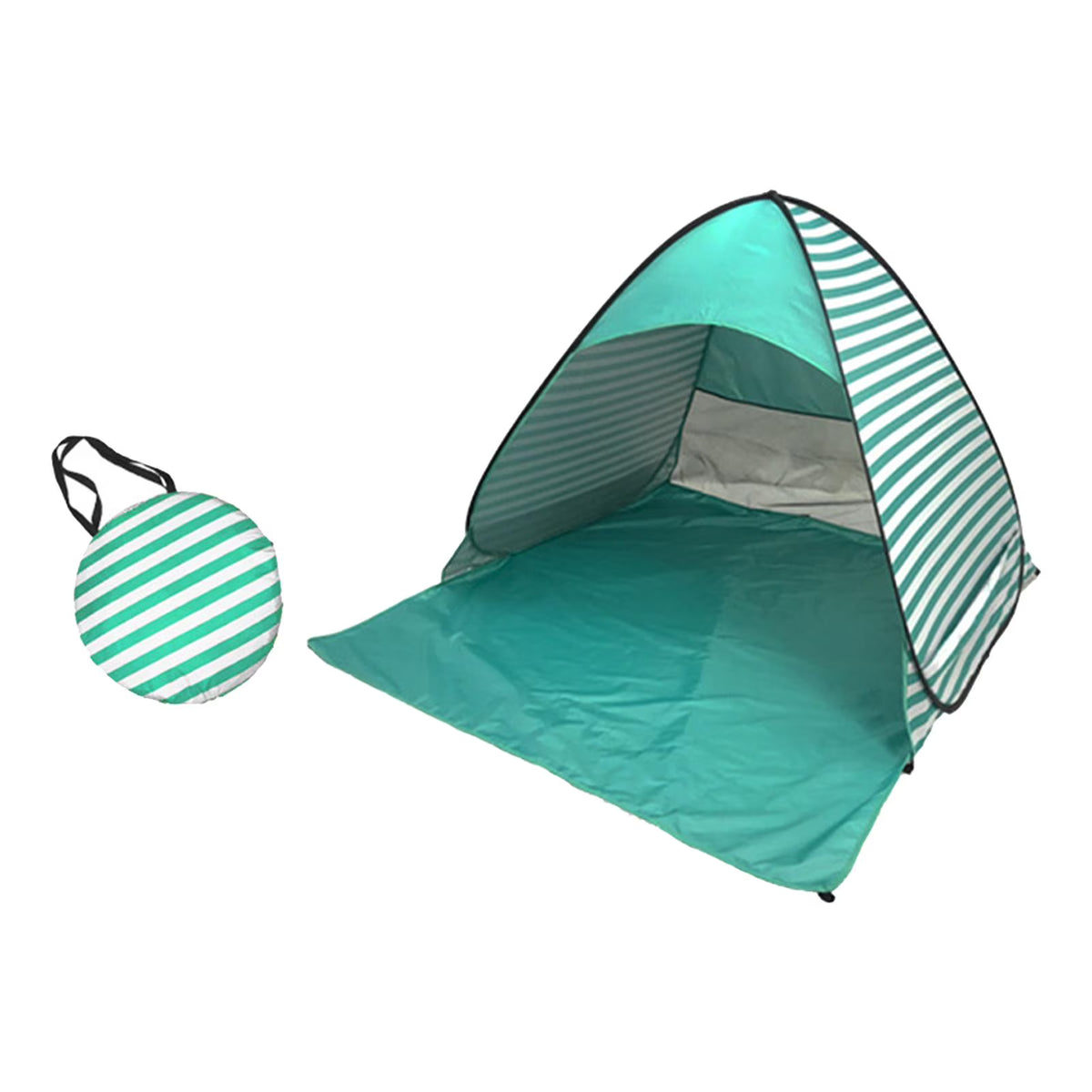 Green Stripes Automatic Beach Tent U735