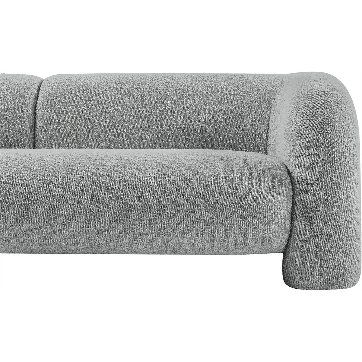 Grey Boucle Fabric Loveseat L80861