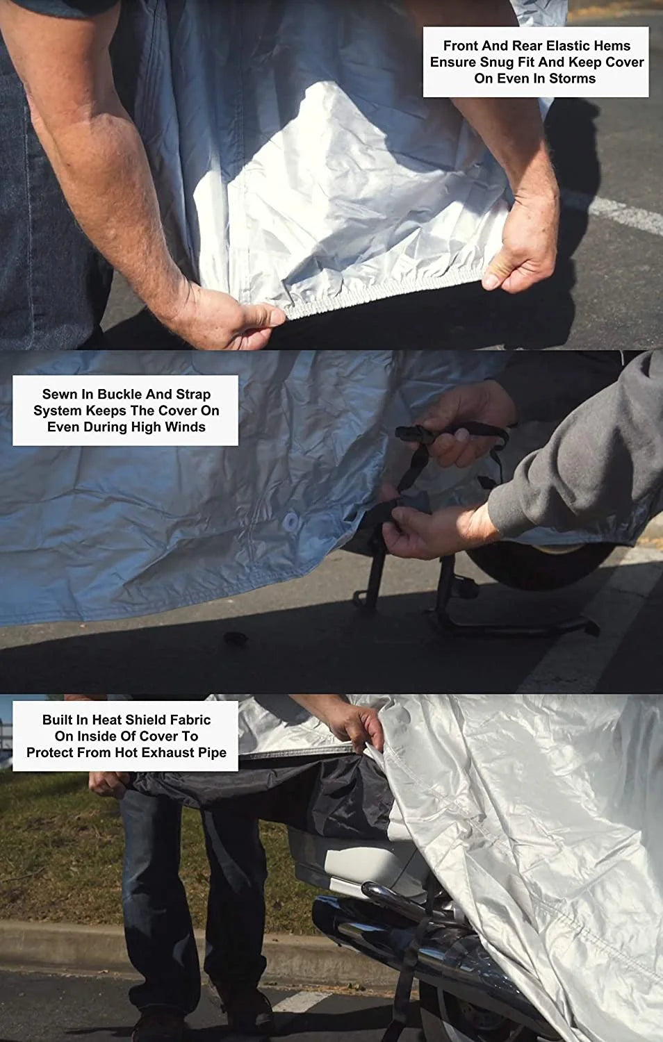 Trike Cover with Reinforced Securing Straps and Storage Bag Y196554