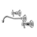 Satin Brass PVD Wall Mount Lavatory Faucet N77785