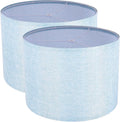 Blue 13" x 13" x 10" Drum Fabric Lamp Shades Set of 2 F43863