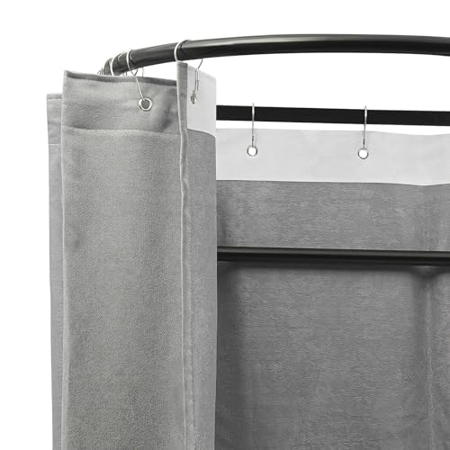 Grey Portable Folding Dressing Room with Shading Curtain S9393