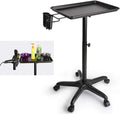 Black Height Adjustable Aluminum Salon Tray Cart U17591