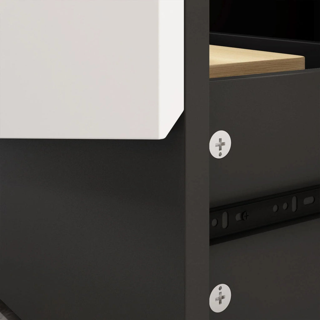 White and Black 4 Drawer Wood Coffee Table L688371