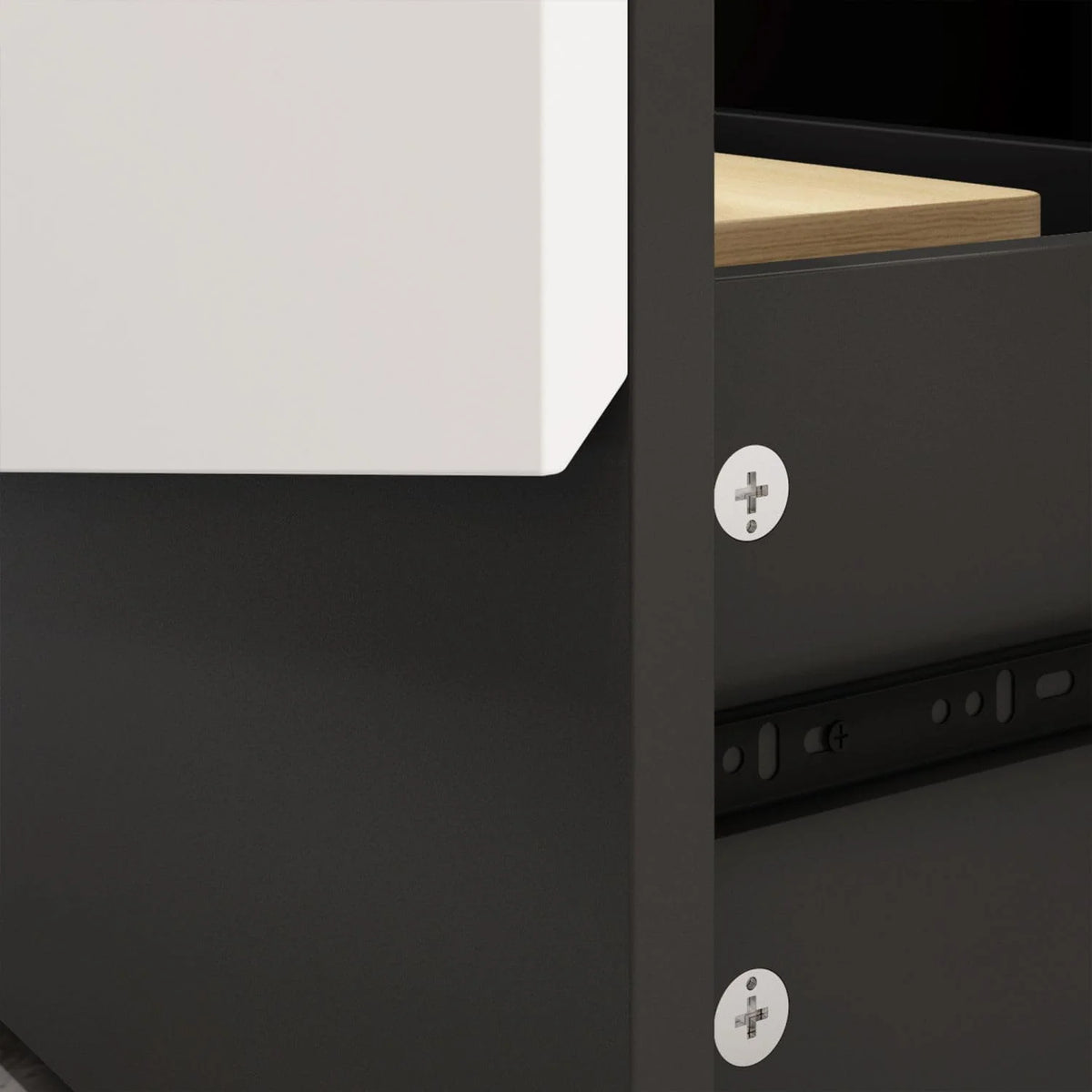 White and Black 4 Drawer Wood Coffee Table L688371