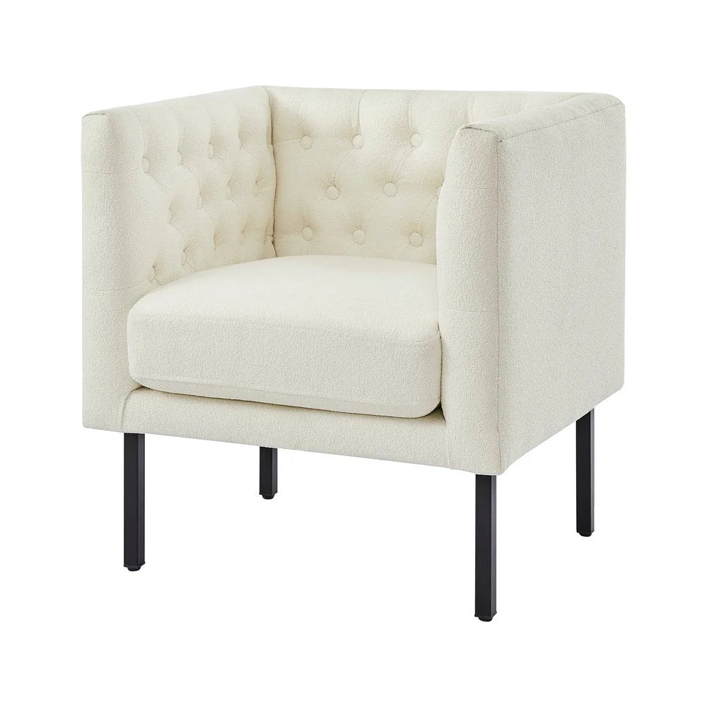 Tufted Club Chair with Metal Legs A84732