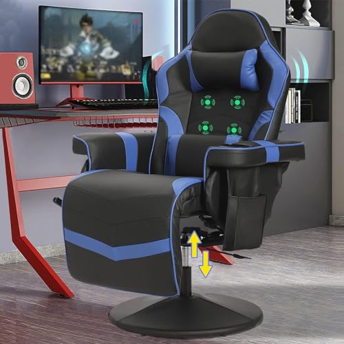 Reclining Gaming Chair with Footrest and Massage K46682
