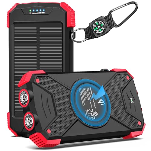10,000mAh Solar Power Bank with Wireless Charging U73845